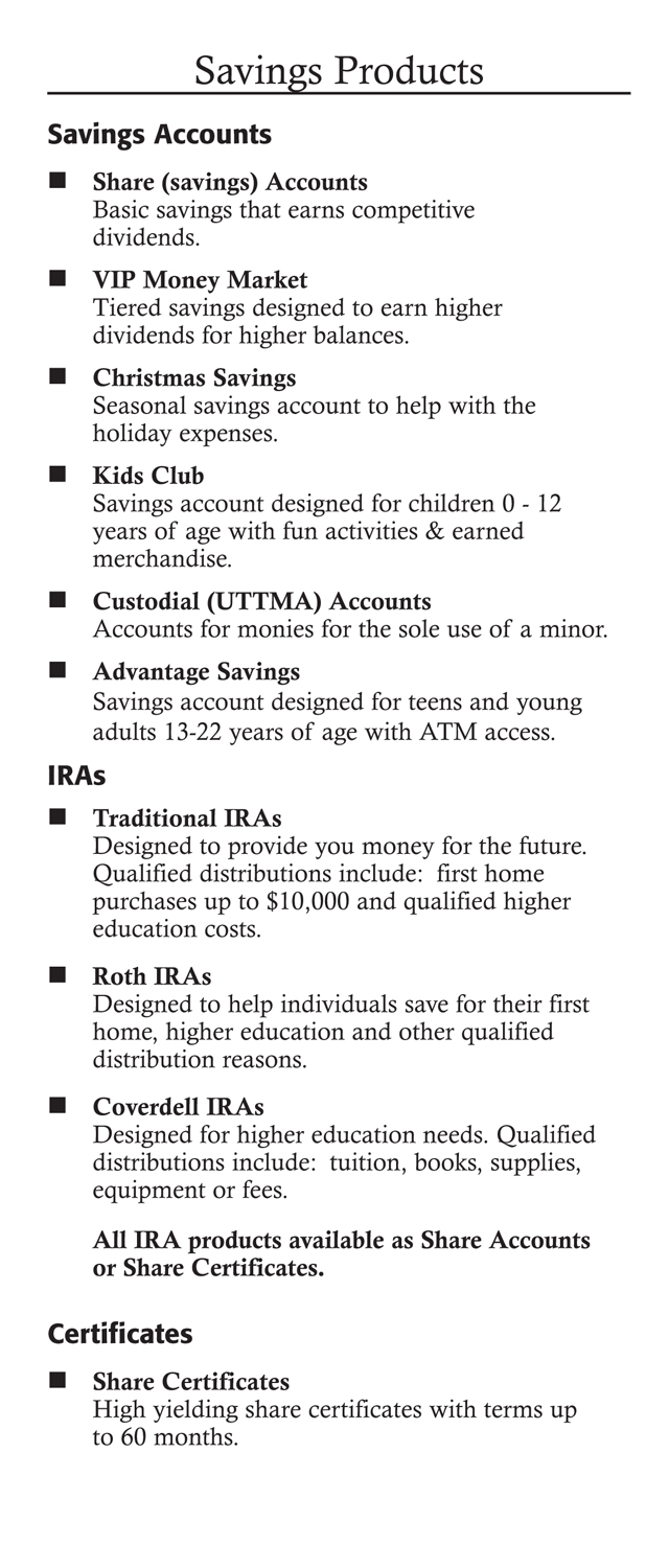 Membership Benefits Brochure Page 2