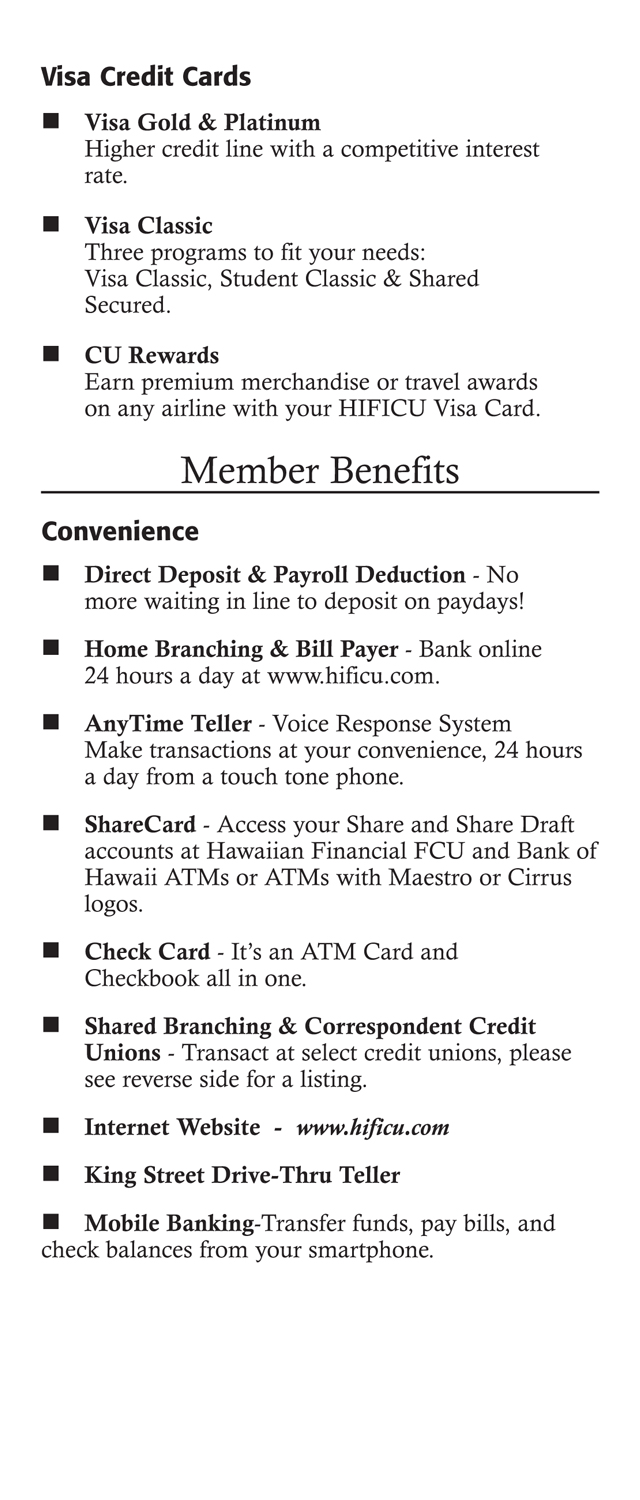 Membership Benefits Brochure Page 4
